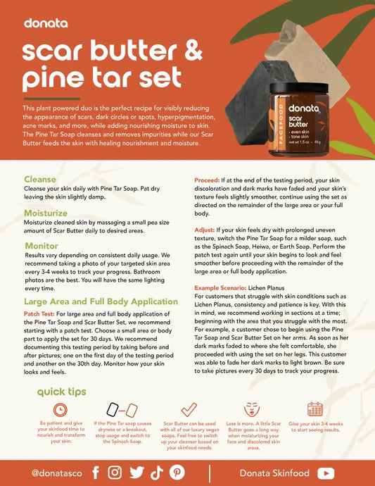 Scar Butter & Pine Tar Set Donata Skinfood
