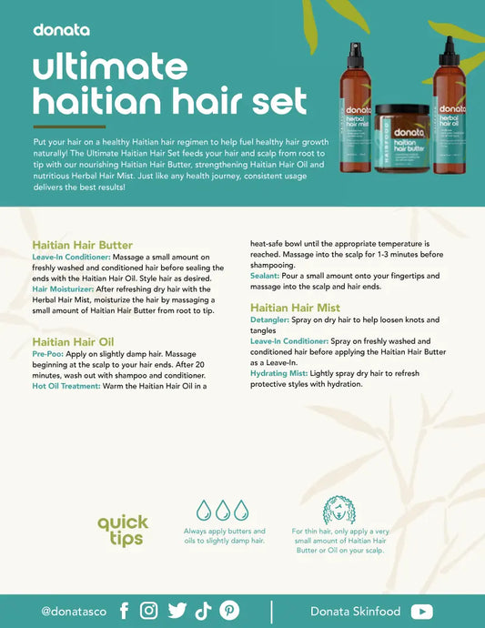 The Ultimate Haitian Hair Set Donata Skinfood